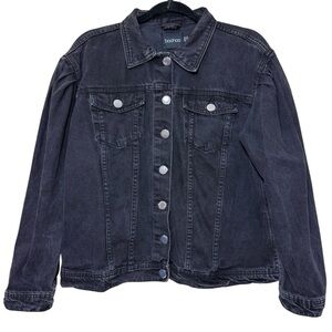 Boohoo Charcoal Denim Jacket for Women
